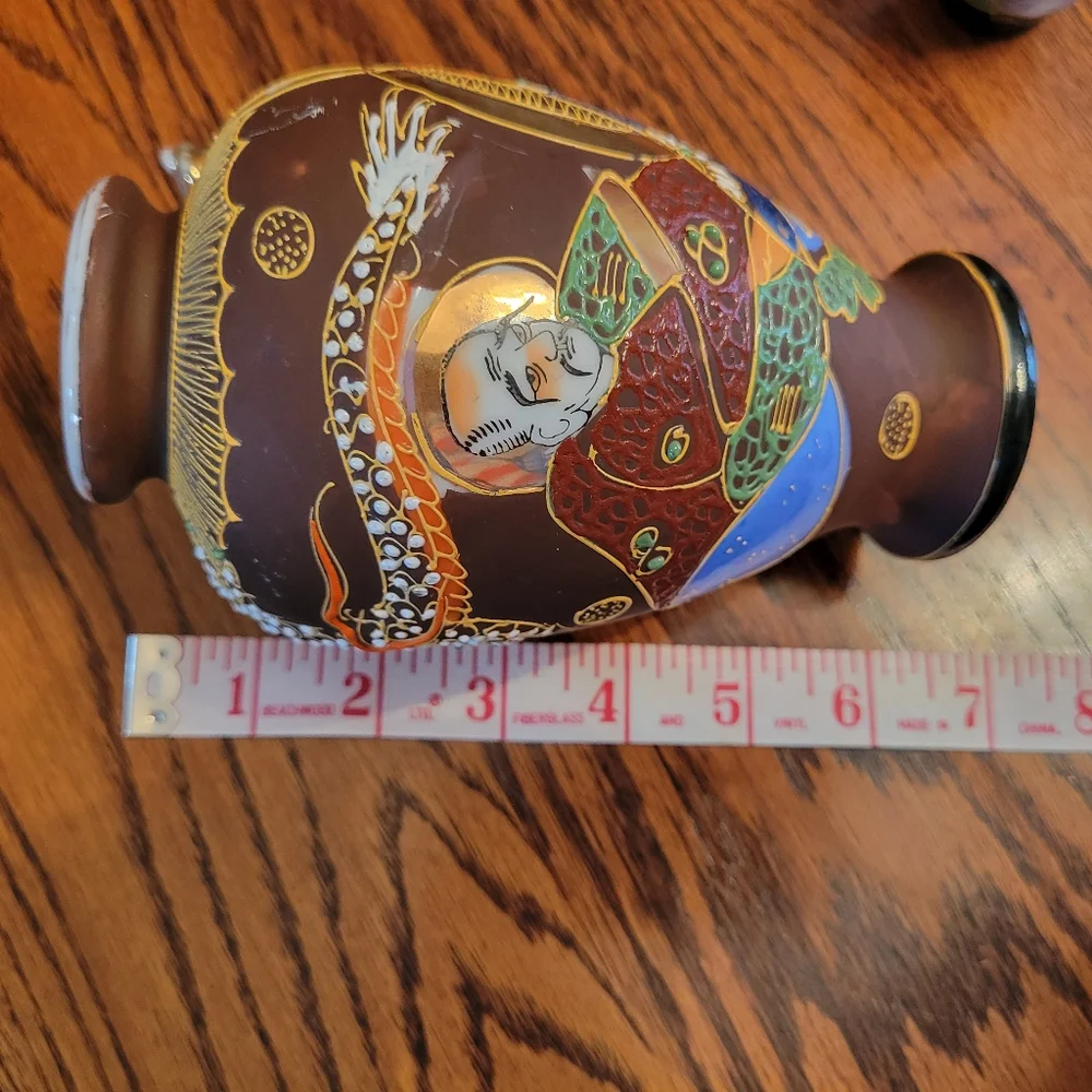 Vintage Japan Moriage Style Dragonware Vase ~ Unique & Pretty